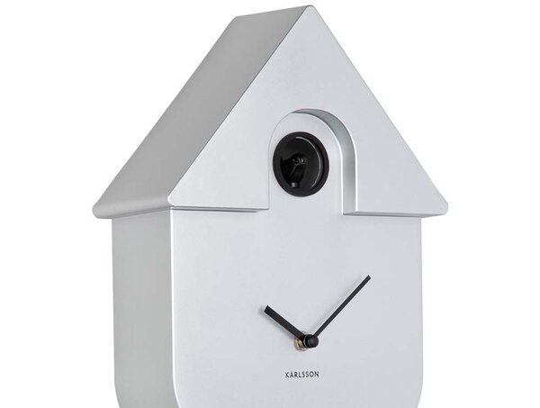 Karlsson Karlsson - wandklok - modern cuckoo - metallic silver Karlsson Karlsson - wandklok - modern cuckoo - metallic silver