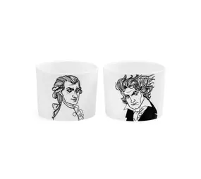 PolonaPolona PolonaPolona - espresso kopjes (set van 2) - the symphonists, mozart & beethoven PolonaPolona PolonaPolona - espresso kopjes (set van 2) - the symphonists, mozart & beethoven