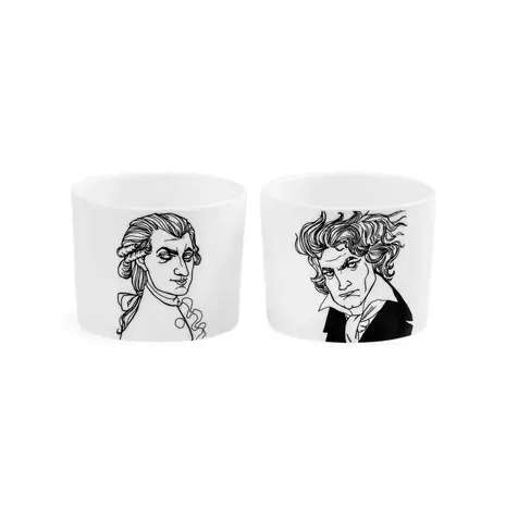 PolonaPolona PolonaPolona - espresso kopjes (set van 2) - the symphonists, mozart & beethoven PolonaPolona PolonaPolona - espresso kopjes (set van 2) - the symphonists, mozart & beethoven