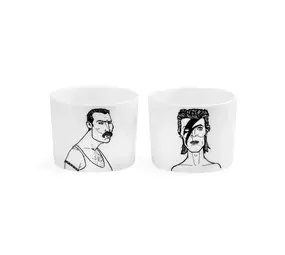 PolonaPolona PolonaPolona - espresso kopjes (set van 2) - the legends, freddie & david PolonaPolona PolonaPolona - espresso kopjes (set van 2) - the legends, freddie & david