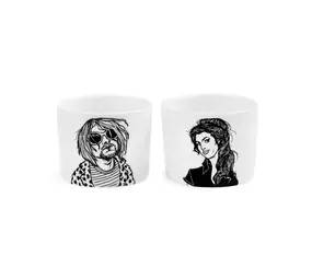 PolonaPolona PolonaPolona - espresso kopjes (set van 2) - the rockers, amy & kurt PolonaPolona PolonaPolona - espresso kopjes (set van 2) - the rockers, amy & kurt