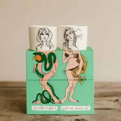 PolonaPolona PolonaPolona - espresso kopjes (set van 2) - the lovergirls, eve & venus PolonaPolona PolonaPolona - espresso kopjes (set van 2) - the lovergirls, eve & venus