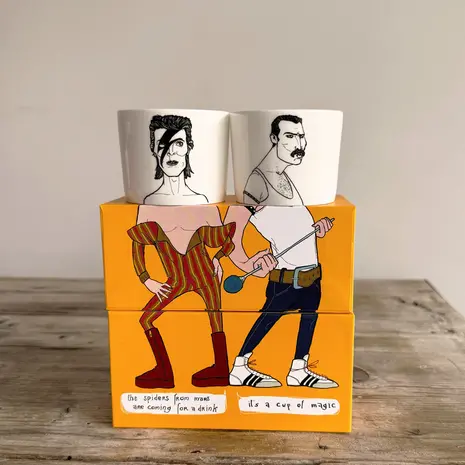 PolonaPolona PolonaPolona - espresso kopjes (set van 2) - the legends, freddie & david PolonaPolona PolonaPolona - espresso kopjes (set van 2) - the legends, freddie & david