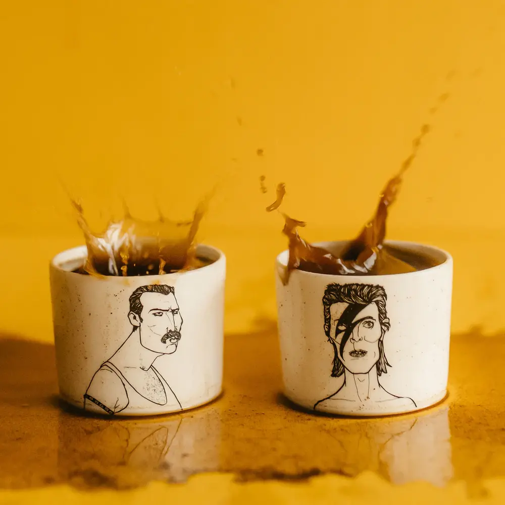 PolonaPolona PolonaPolona - espresso kopjes (set van 2) - the legends, freddie & david PolonaPolona PolonaPolona - espresso kopjes (set van 2) - the legends, freddie & david