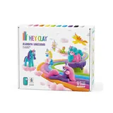 Hey Clay Hey Clay - boetseerklei rainbow unicorn (15 potjes)