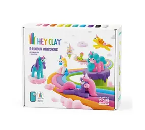 Hey Clay Hey Clay - boetseerklei rainbow unicorn (15 potjes) Hey Clay Hey Clay - boetseerklei rainbow unicorn (15 potjes)