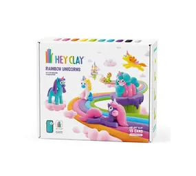 Hey Clay Hey Clay - boetseerklei rainbow unicorn (15 potjes) Hey Clay Hey Clay - boetseerklei rainbow unicorn (15 potjes)