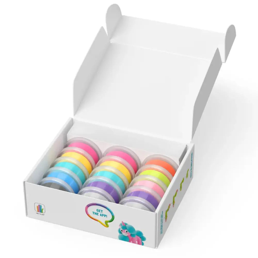 Hey Clay Hey Clay - boetseerklei rainbow unicorn (15 potjes) Hey Clay Hey Clay - boetseerklei rainbow unicorn (15 potjes)