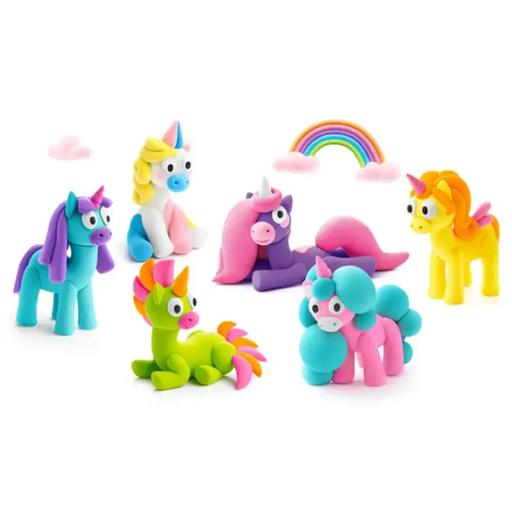 Hey Clay Hey Clay - boetseerklei rainbow unicorn (15 potjes) Hey Clay Hey Clay - boetseerklei rainbow unicorn (15 potjes)