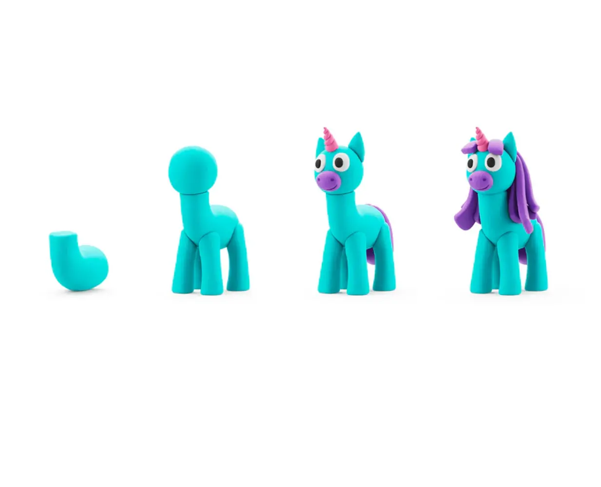 Hey Clay Hey Clay - boetseerklei rainbow unicorn  - rainy (3 potjes) Hey Clay Hey Clay - boetseerklei rainbow unicorn  - rainy (3 potjes)