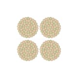 Sjaal met verhaal Sjaal met verhaal - onderzetters rond 10 cm - roze-groen (set van 4)