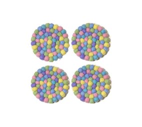 Sjaal met verhaal Sjaal met verhaal - onderzetters rond 10 cm - pastel (set van 4) Sjaal met verhaal Sjaal met verhaal - onderzetters rond 10 cm - pastel (set van 4)