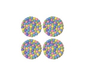 Sjaal met verhaal Sjaal met verhaal - onderzetters rond 10 cm - pastel (set van 4) Sjaal met verhaal Sjaal met verhaal - onderzetters rond 10 cm - pastel (set van 4)