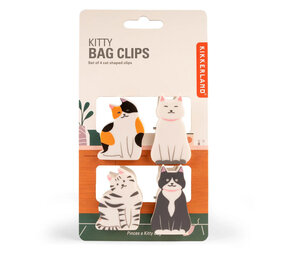 Kikkerland Kikkerland - clips - kitty (set van 4)