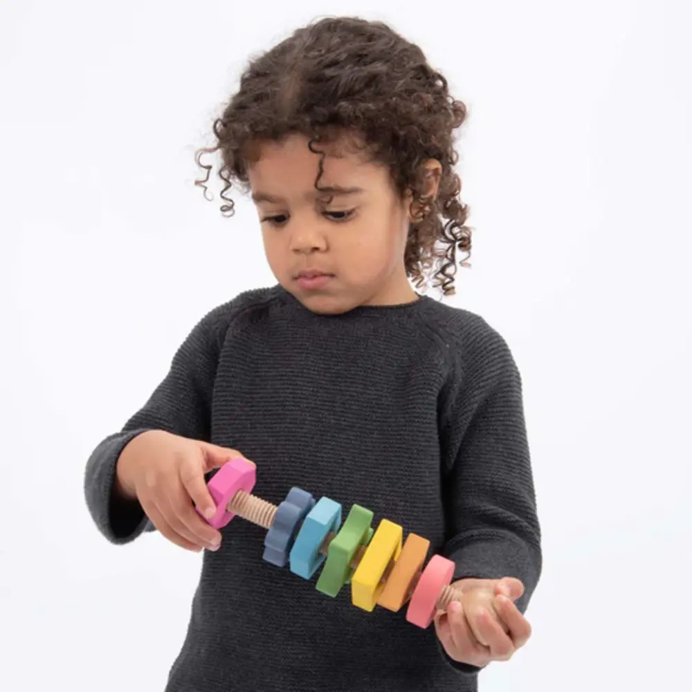 Tickit Tickit - houten twister - regenboog