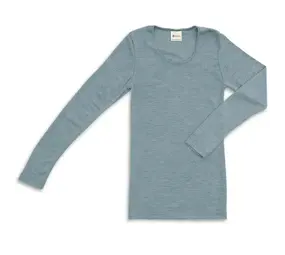 Engel Natur Engel Natur - wollen shirt dames - mountain blue Engel Natur Engel Natur - wollen shirt dames - mountain blue