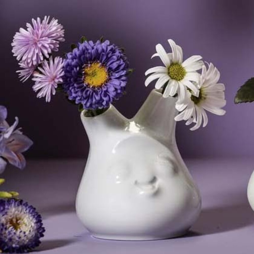 Tassen Tassen - kleine vaas - cheeky / brutaal (2 bloemen) Tassen Tassen - kleine vaas - cheeky / brutaal (2 bloemen)