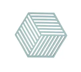Zone Denmark Zone - panonderzetter hexagon (16x14cm) - fog blue Zone Denmark Zone - panonderzetter hexagon (16x14cm) - fog blue