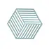 Zone - panonderzetter hexagon (16x14cm) - fog blue Zone - panonderzetter hexagon (16x14cm) - fog blue
