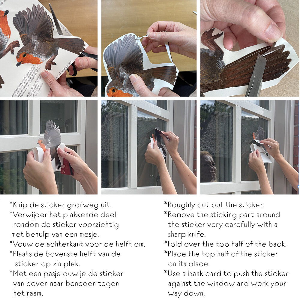 Myrte Myrte - raamsticker - staartmezen