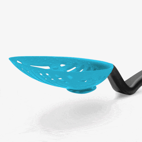 Dreamfarm Dreamfarm - lestrain lepel met vergiet - blauw Dreamfarm Dreamfarm - lestrain lepel met vergiet - blauw