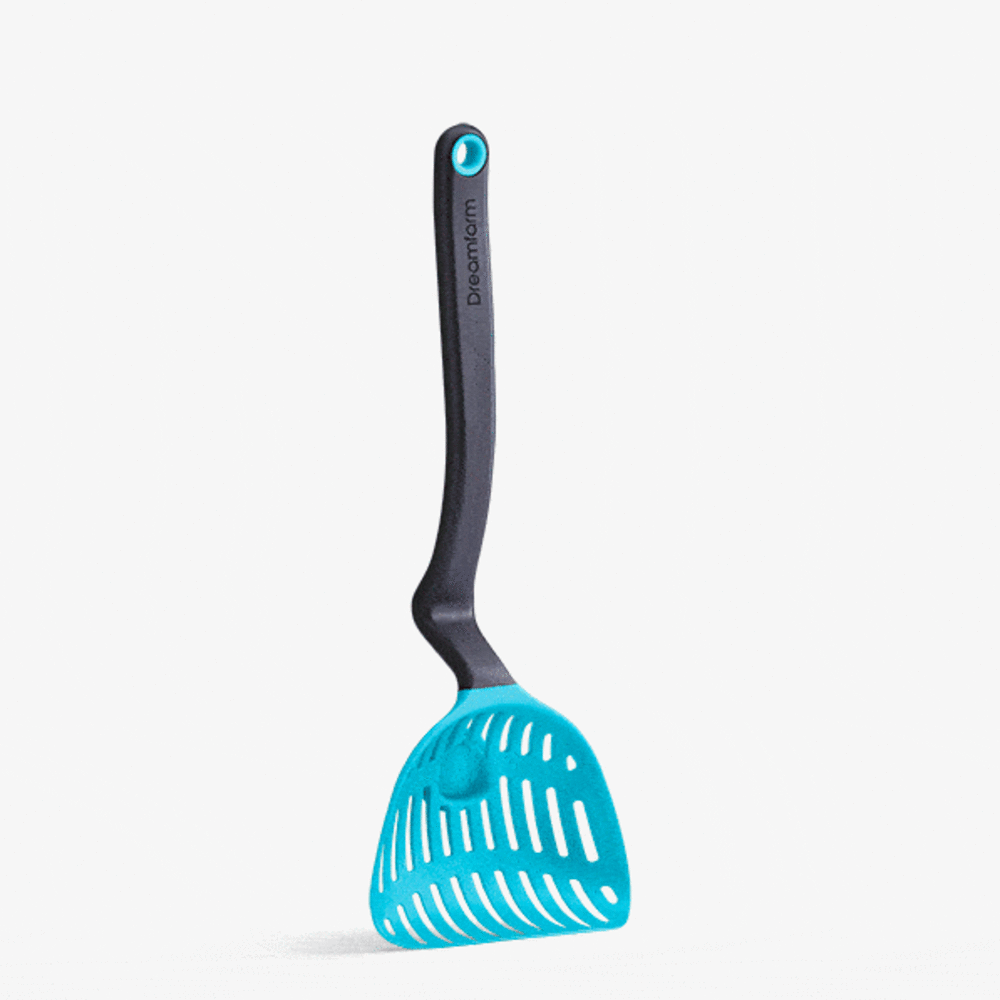 Dreamfarm Dreamfarm - lestrain lepel met vergiet - blauw Dreamfarm Dreamfarm - lestrain lepel met vergiet - blauw