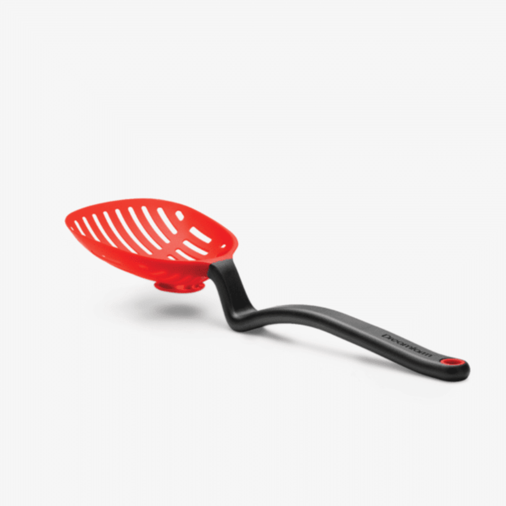 Dreamfarm Dreamfarm - lestrain lepel met vergiet - rood Dreamfarm Dreamfarm - lestrain lepel met vergiet - rood