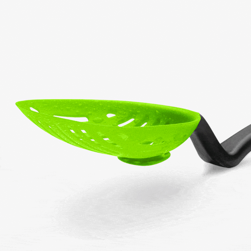 Dreamfarm Dreamfarm - lestrain lepel met vergiet - groen Dreamfarm Dreamfarm - lestrain lepel met vergiet - groen