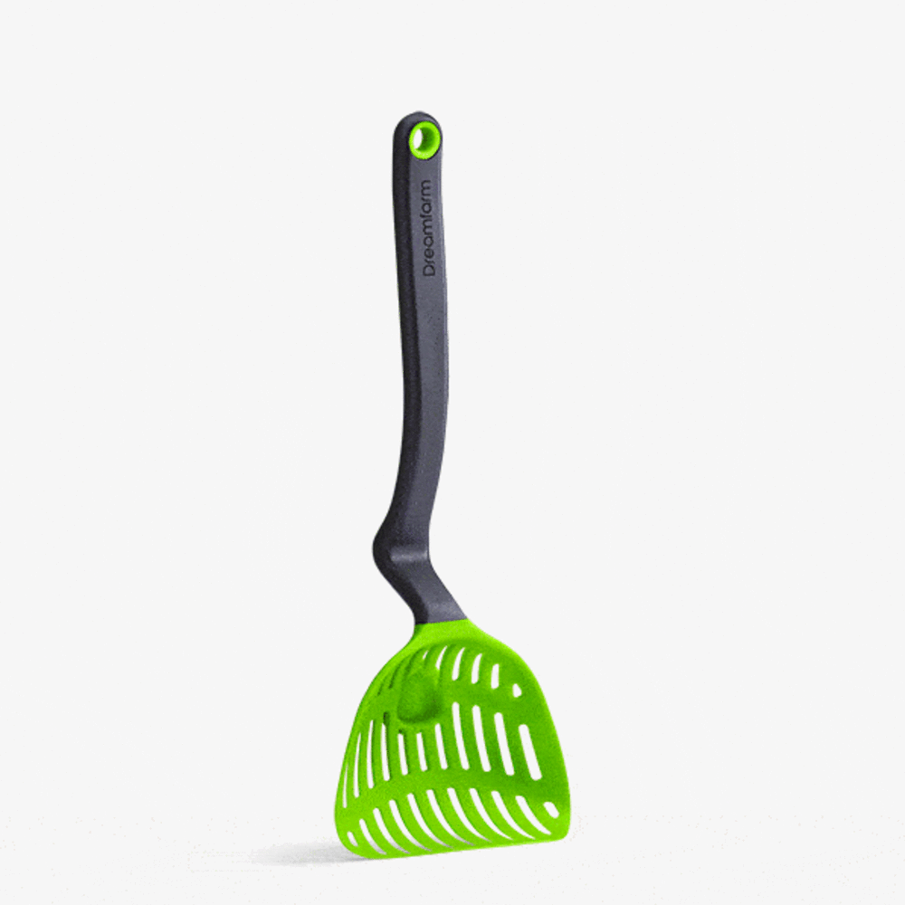 Dreamfarm Dreamfarm - lestrain lepel met vergiet - groen Dreamfarm Dreamfarm - lestrain lepel met vergiet - groen