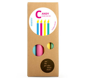 not the girl who misses much Not the girl - kaarsen - candy (set van 4)