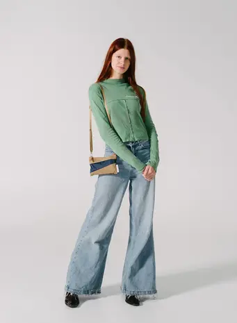 Susan Bijl Susan Bijl - the new pouch small - camel & navy