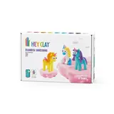Hey Clay Hey Clay - boetseerklei - unicorns  (6 potjes) - set 1