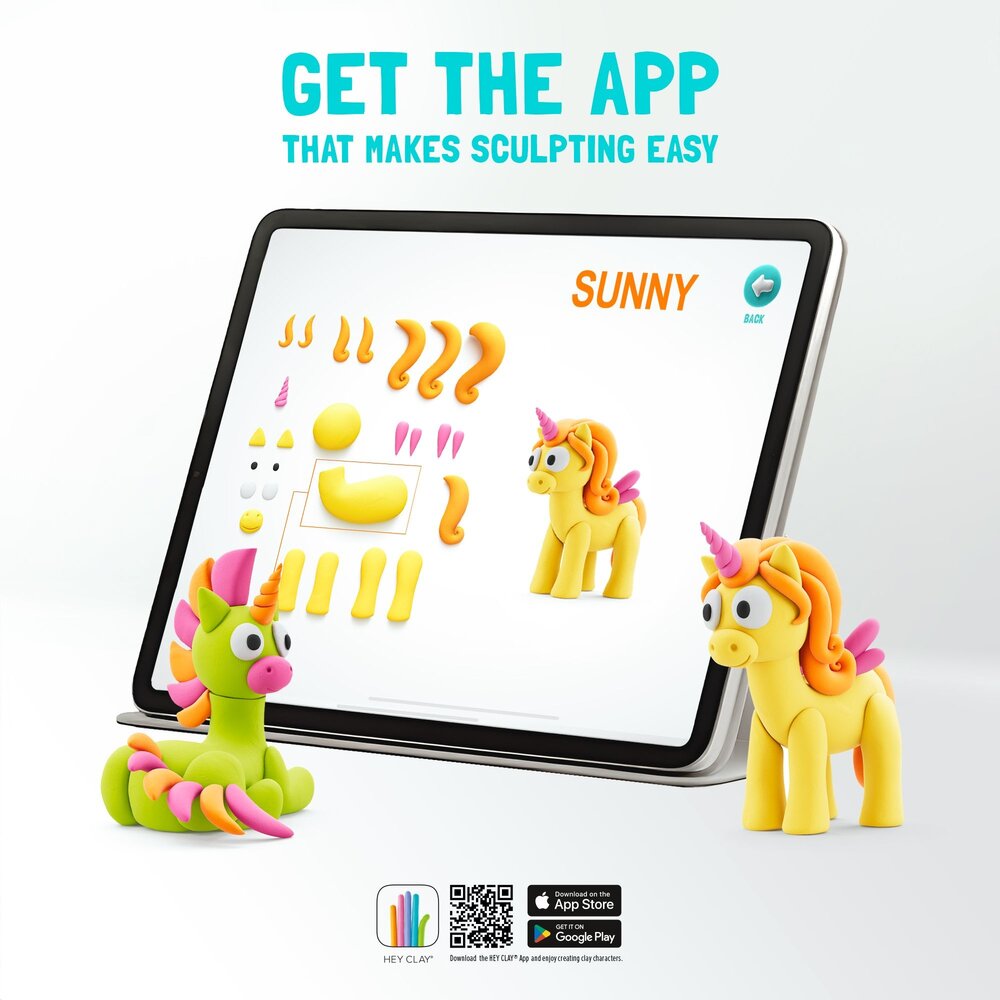 Hey Clay Hey Clay - boetseerklei - unicorns (6 potjes) - set 1 Hey Clay Hey Clay - boetseerklei - unicorns (6 potjes) - set 1