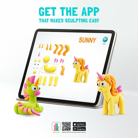 Hey Clay Hey Clay - boetseerklei - unicorns (6 potjes) - set 1 Hey Clay Hey Clay - boetseerklei - unicorns (6 potjes) - set 1