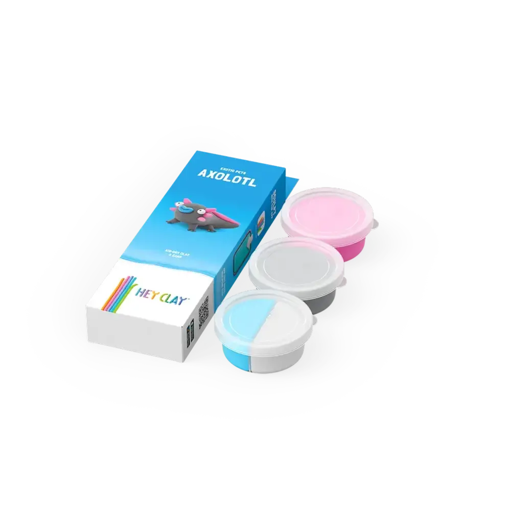 Hey Clay Hey Clay - boetseerklei - axelotl (3 potjes) Hey Clay Hey Clay - boetseerklei - axelotl (3 potjes)