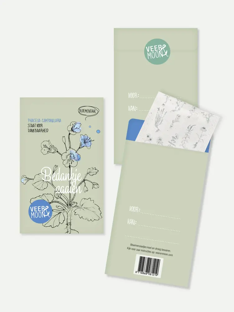 Veer & Moon Veer & Moon - bloemzaadjes - bedankje zaaien