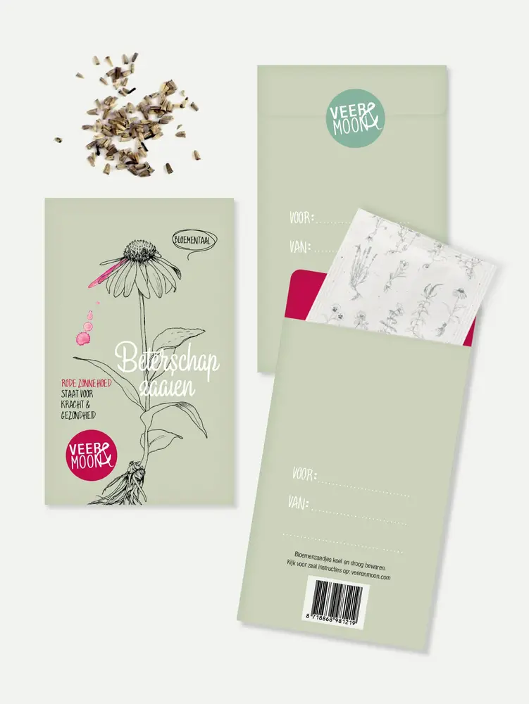 Veer & Moon Veer & Moon - bloemzaadjes - beterschap zaaien Veer & Moon Veer & Moon - bloemzaadjes - beterschap zaaien
