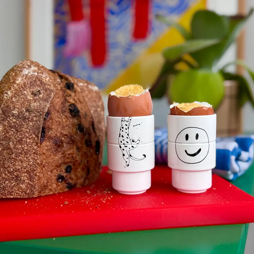 Helen b Helen b - eierdopjes - meow (set van 2) Helen b Helen b - eierdopjes - meow (set van 2)