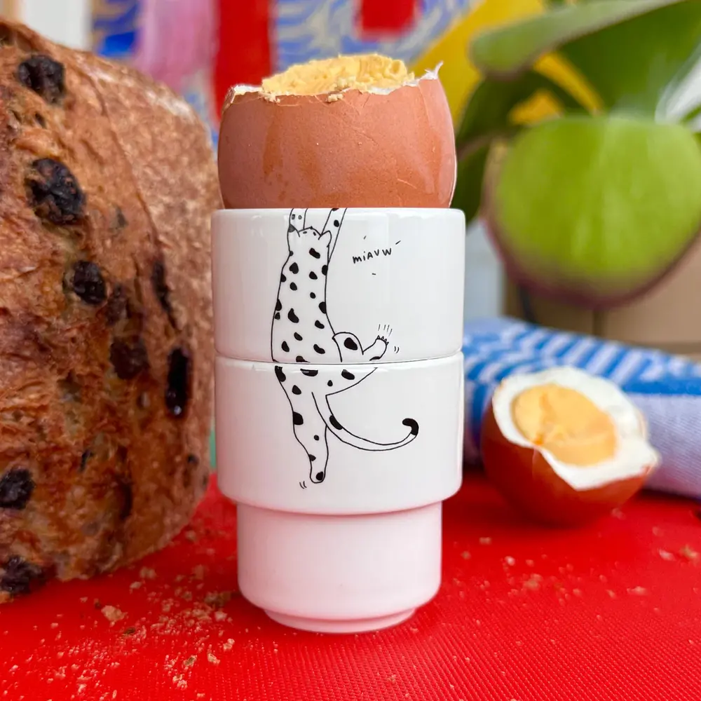 Helen b Helen b - eierdopjes - meow (set van 2) Helen b Helen b - eierdopjes - meow (set van 2)