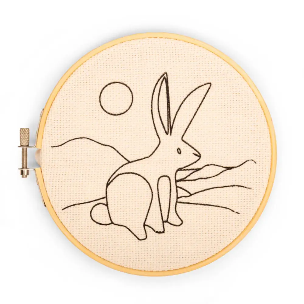 Kikkerland Kikkerland - punch needle kit - hare