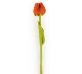 Sjaal met verhaal Sjaal met verhaal - bloem tulp - odile (oranje)