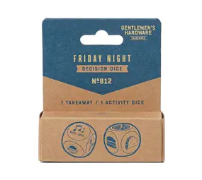 Gentlemen's hardware Gentlemen's hardware - keuze dobbelstenen - friday night (set van 2) Gentlemen's hardware Gentlemen's hardware - keuze dobbelstenen - friday night (set van 2)