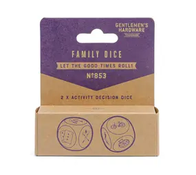 Gentlemen's hardware Gentlemen's hardware - keuze dobbelstenen - family (set van 2) Gentlemen's hardware Gentlemen's hardware - keuze dobbelstenen - family (set van 2)