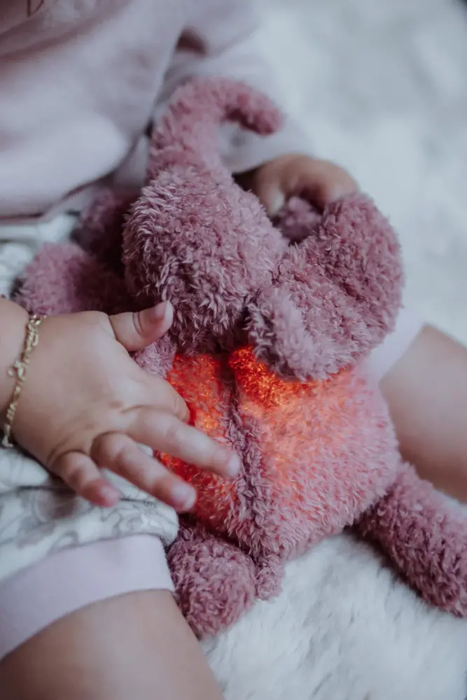 Flow Flow - knuffel met lampje - george blush Flow Flow - knuffel met lampje - george blush