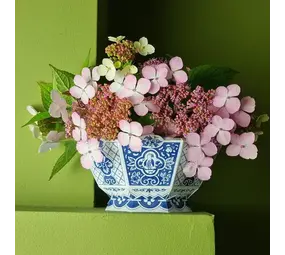 Piet Design Piet design - vouwpakket - bloemenschaal delfts blauw Piet Design Piet design - vouwpakket - bloemenschaal delfts blauw