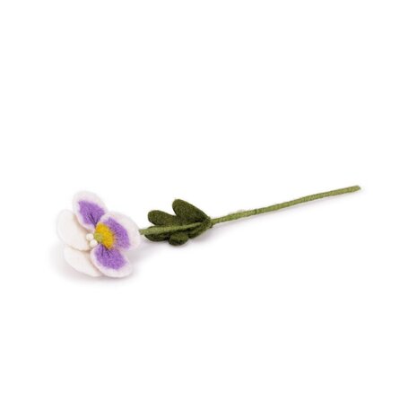 Sjaal met verhaal Sjaal met verhaal - bloem viooltje - wit/lila Sjaal met verhaal Sjaal met verhaal - bloem viooltje - wit/lila