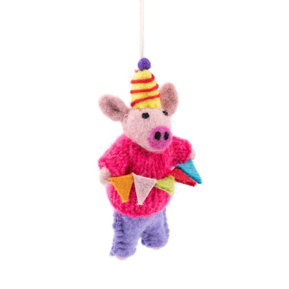 Sjaal met verhaal Sjaal met verhaal - hanger - feestvarken roze