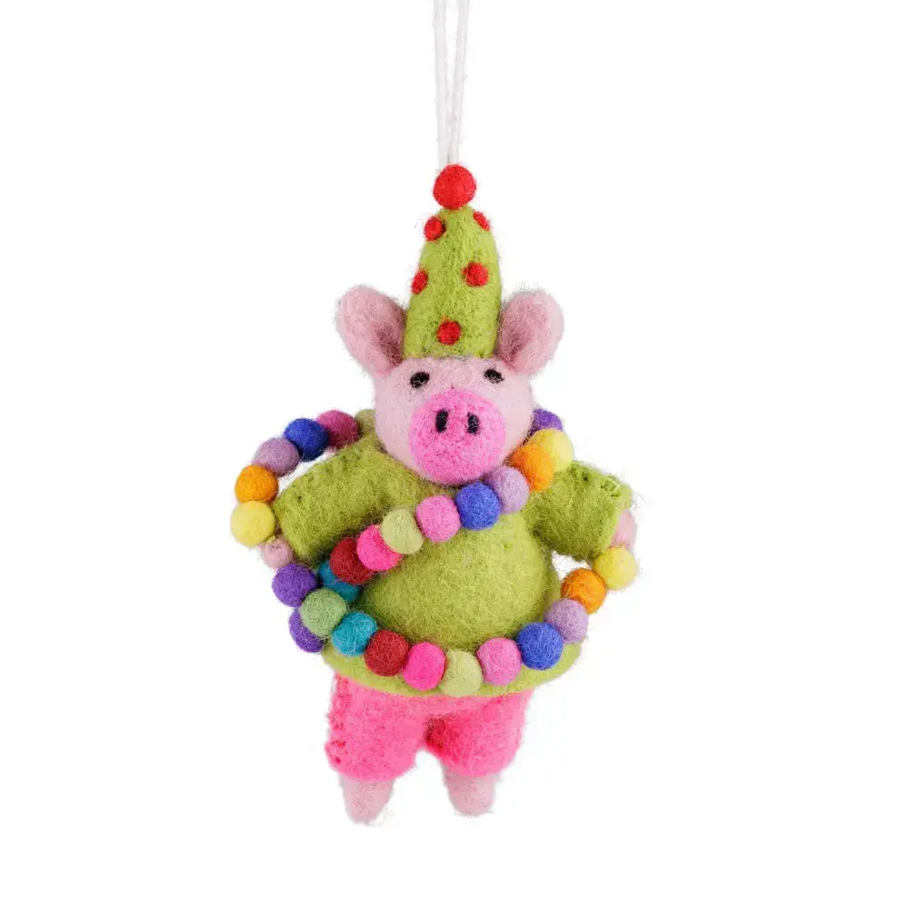 Sjaal met verhaal Sjaal met verhaal - hanger - feestvarken groen