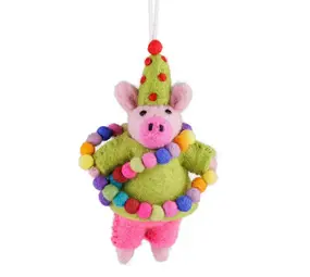 Sjaal met verhaal Sjaal met verhaal - hanger - feestvarken groen