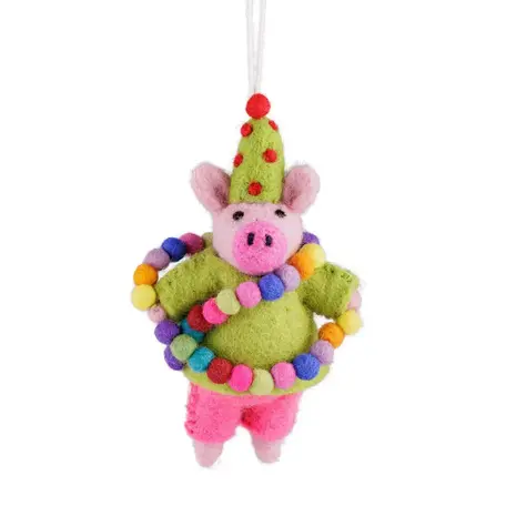 Sjaal met verhaal Sjaal met verhaal - hanger - feestvarken groen